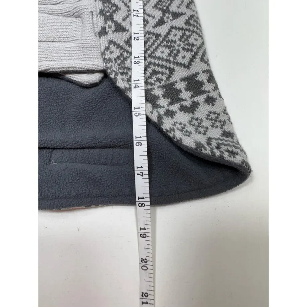 Eddie Bauer Gray White Geometric Pattern XL Dog Sweater 11X18 Cozy Cabin Core